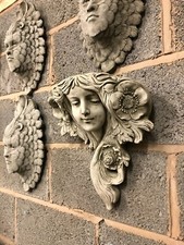 Large art nouveau lady wall - art,