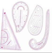 4Pcs French Curve Ruler Set