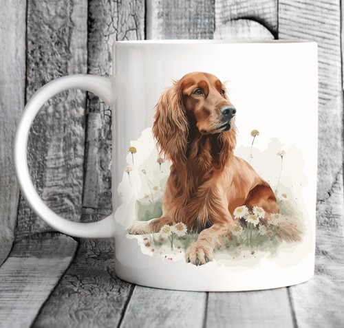 Pet dog mug watercolour irish - pet, mug,
