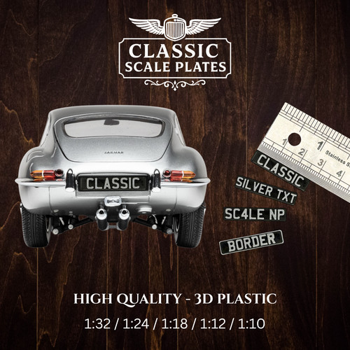 Classic model car numberplates - model,