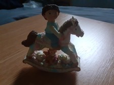 Regency Fine Arts RFA Raggedy Rag Dolls Ornament Collectable Rocking Horse