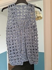 Ladies Boho Style Self Tying Longline Waistcoat