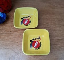 2 Vintage Retro Square Weetabix 70th Anniversary Breakfast Cereal Bowls