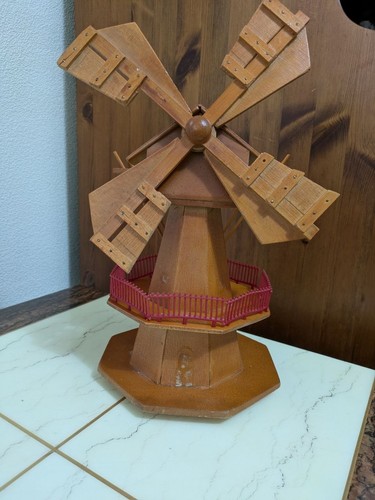 Vintage wooden windmill model - vintage,