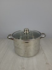 Large Stainless Steel Sabichi Stock Pot With Glass Lid