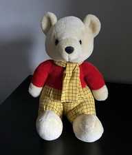 Vintage Rupert The Bear Soft Toy Plush Teddy Sitting 12” Tall VGC