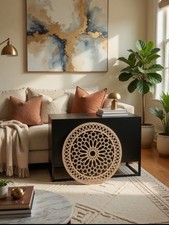 MDF Mandala Lattice Round Wall