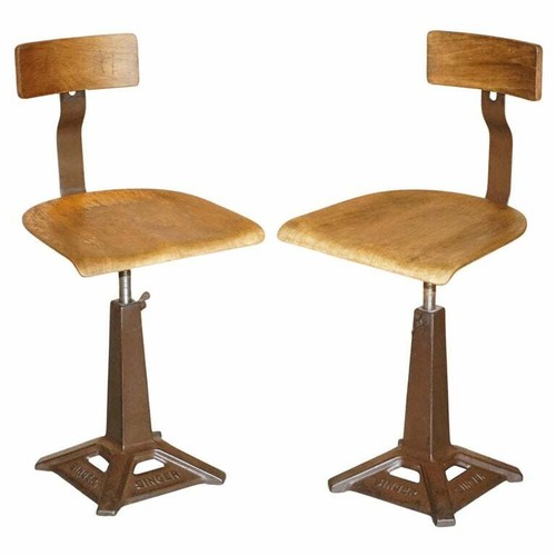 Pair antique singer sewing - antique,
