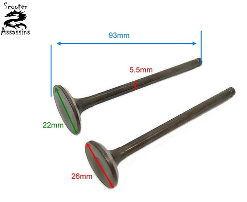 Inlet exhaust valves for - inlet,