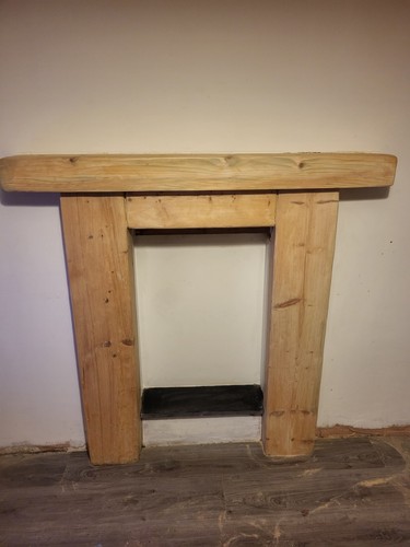 Rustic wooden fire surround - rustic,