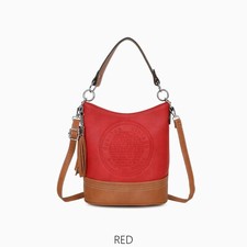 Debossed Medium Bucket Bag
