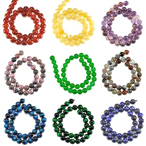 Natural gemstone round beads - gemstone,