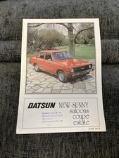 Datsun Sunny 1979-1980 UK Market Sales Brochure Saloon, Coupe & Estate Nissan