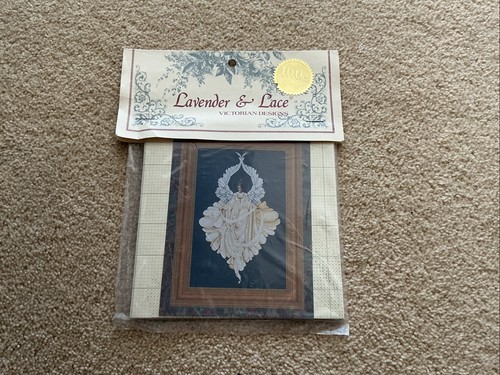 Lavender and lace cross stitch - lavender,