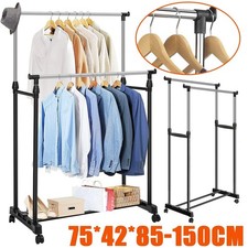 DOUBLE Clothes Coat Rail