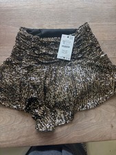 Gold sequin Zara skirt/skort