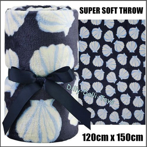 Sea shell throw soft fleece - shell,