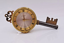Vintage Swiza 8 Clock In Form Of Key Swiss Made Fully Working
