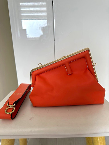 Fendi roma orange leather - fendi,