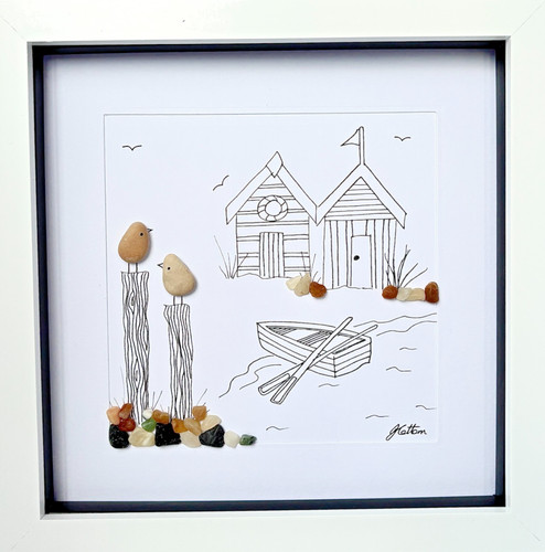 Handmade pebble art beach - pebble,