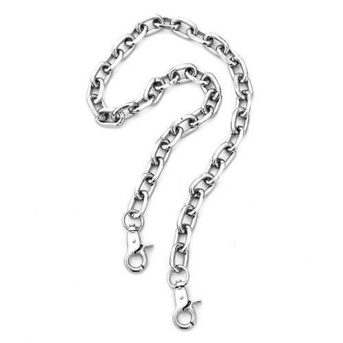 Retro punk pants silver - pants, chain