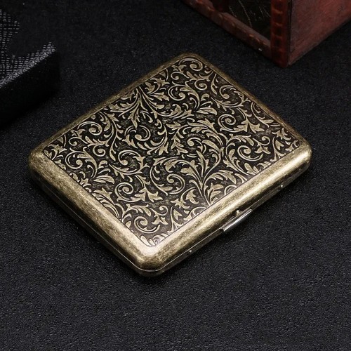 Vintage metal cigarette - metal, case
