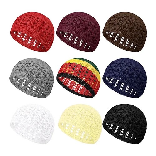 New kufi cap solid - solid, cotton