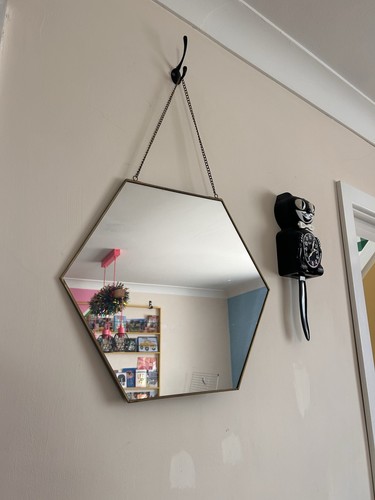 Hexagonal hanging mirror s - hexagonal,