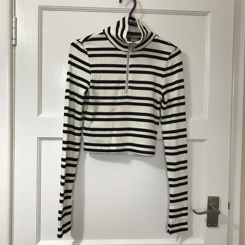 White black cropped jumper - white,