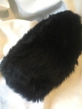 Black faux fur Russian style