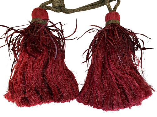 Vintage feather curtain tie - curtain,