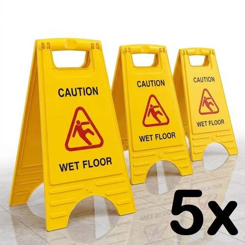 Caution wet floor sign - floor,