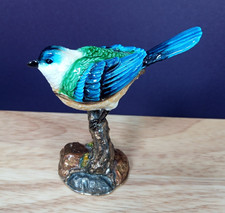 Trinket Bird Metal Enamel Hinged Magnetic lid