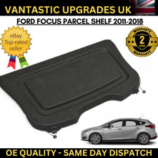 FITS FORD FOCUS MK3.5, 2011-2018, PARCEL SHELF BOOT LOAD LUGGAGE COVER BLACK,