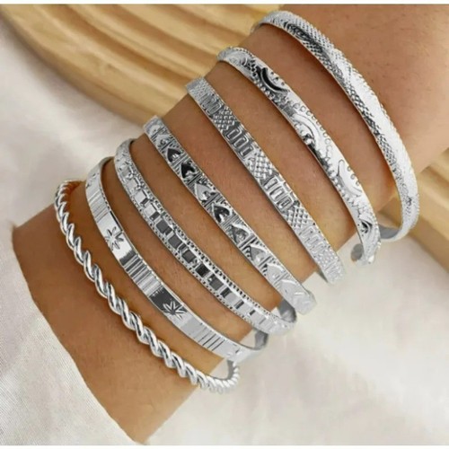 Boho womens silver gold 7 - silver,