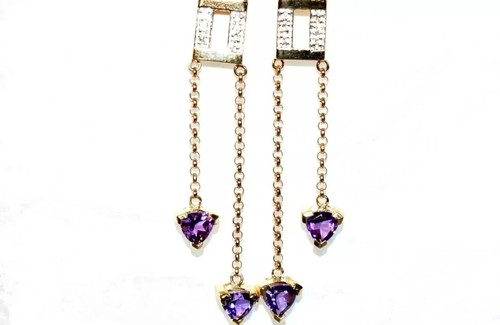 9ct gold retro trillion - gold,