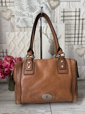 Fossil Maddox Medium Shoulder bag HandBag Tan Leather