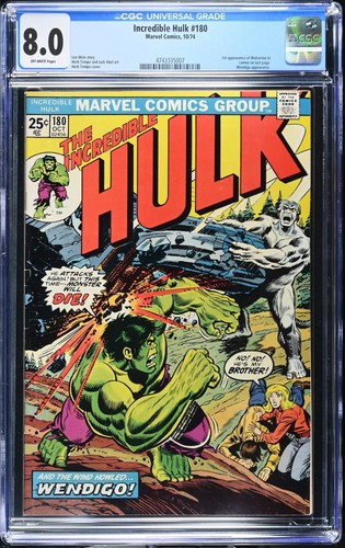 Incredible hulk 180 cgc vf - incredible,