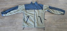 Columbia Titanium Men's Fleece Jacket Size Medium M Full Zip Beige and Gray