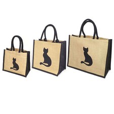 Jute Hessian Black Trim