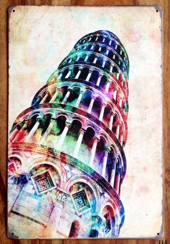 Retro tower pisa italy - of,
