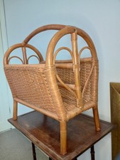 Vintage bamboo magazine rack - magazine,