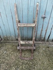 Vintage Wooden Heavy Duty Sack Barrow with Solid Wheels Collection Only