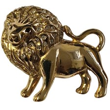 Ciro Vintage Lion Brooch Gold