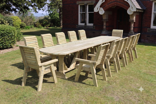 Large wooden garden - wooden, table