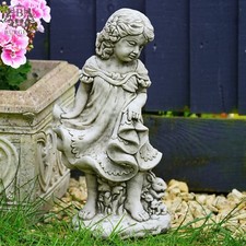 Girl with Bunny Stone Statue |