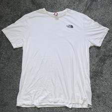 North Face Mens White Big Logo Never Stop Short Sleeve Crew Tee Tshirt #010