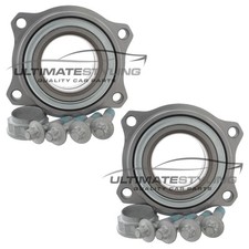 Rear Wheel Bearing Hubs Kits Mercedes C Class C204 2011-2016 126mm Flange Pair