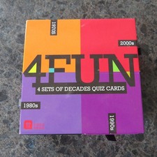 Just 4 Fun Quiz Cards Of 4 Decades - Used But Pristine Condition