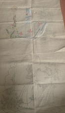 2 Pre-printed Cross Stitch Cushion Covers Embroidery Crinoline Ladies 50cm (B21